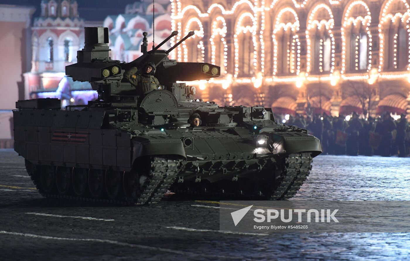 Victory Day parade rehearsal on Red Square