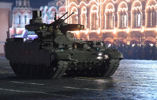 Victory Day parade rehearsal on Red Square