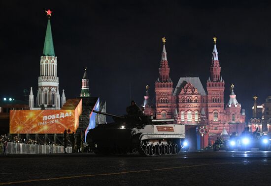 Victory Day parade rehearsal on Red Square