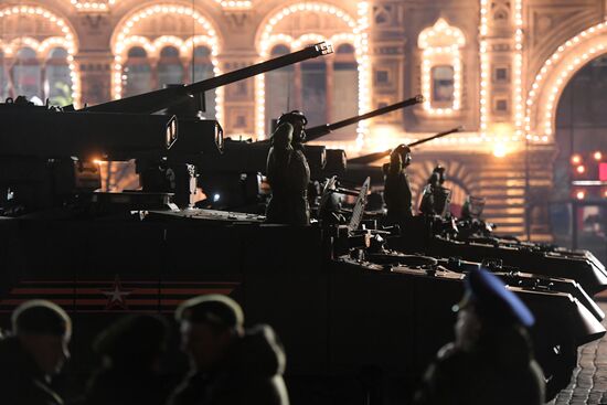 Victory Day parade rehearsal on Red Square