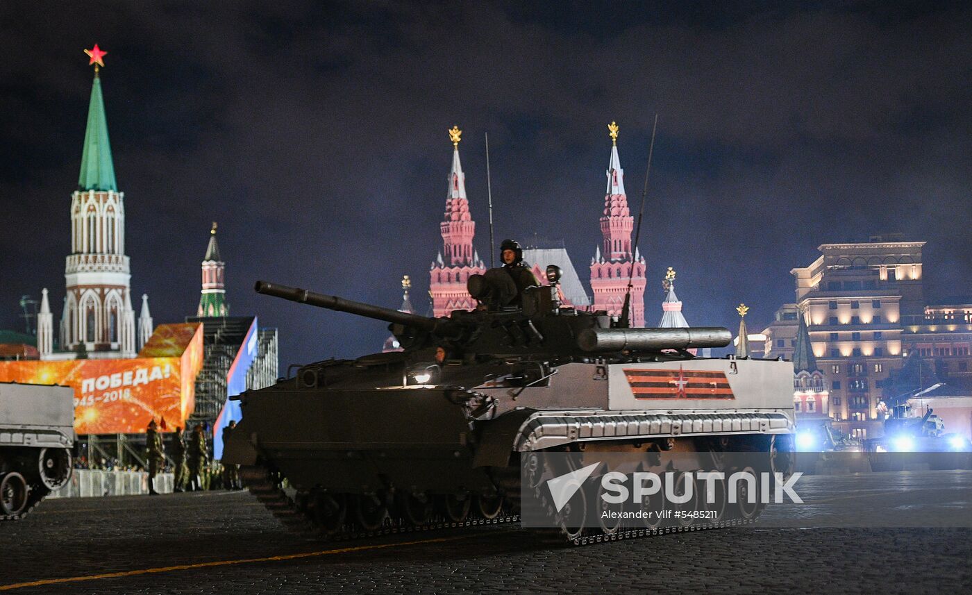 Victory Day parade rehearsal on Red Square