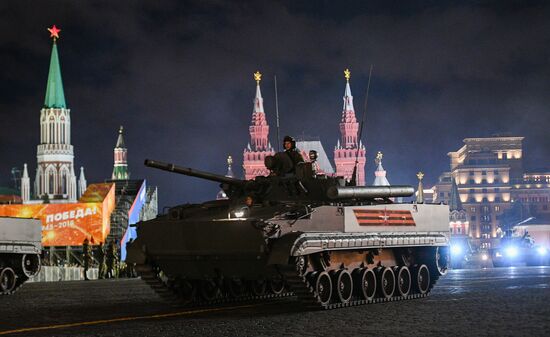 Victory Day parade rehearsal on Red Square