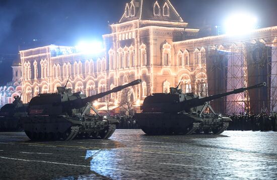 Victory Day parade rehearsal on Red Square