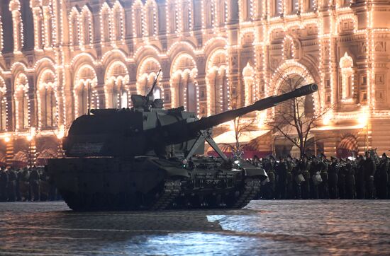Victory Day parade rehearsal on Red Square