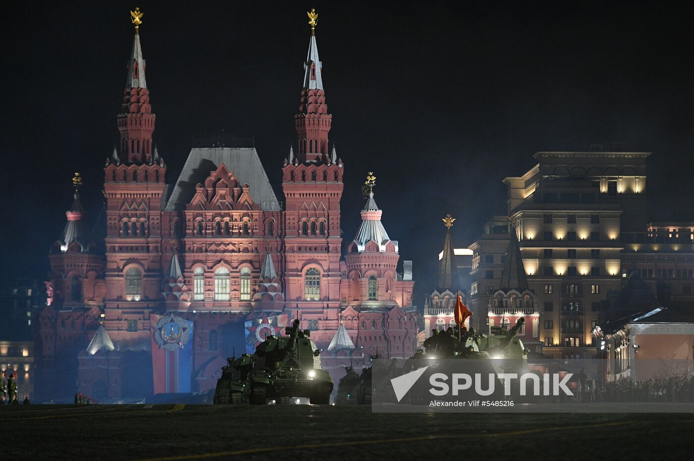 Victory Day parade rehearsal on Red Square