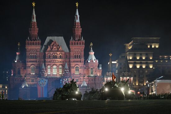 Victory Day parade rehearsal on Red Square