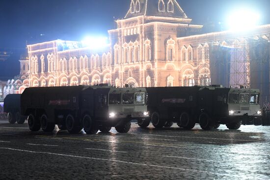 Victory Day parade rehearsal on Red Square