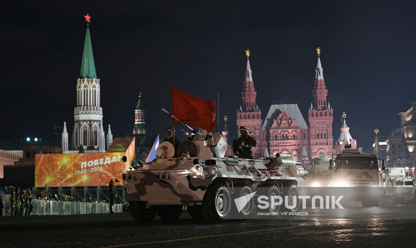 Victory Day parade rehearsal on Red Square