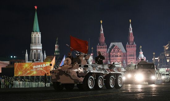 Victory Day parade rehearsal on Red Square