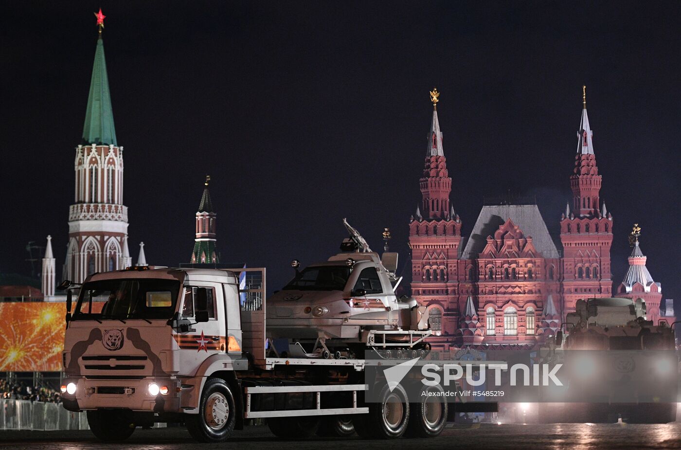 Victory Day parade rehearsal on Red Square
