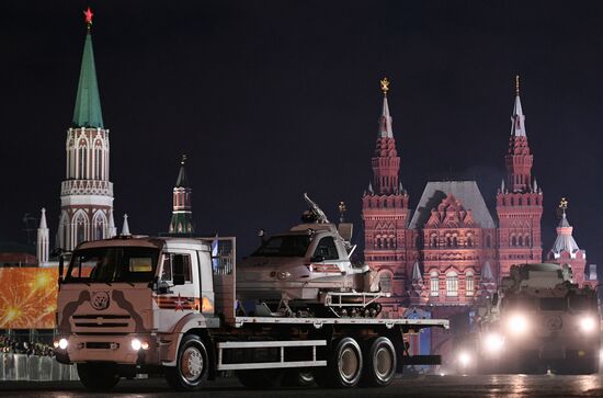 Victory Day parade rehearsal on Red Square