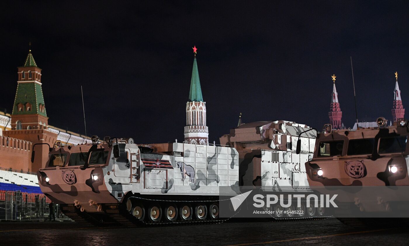 Victory Day parade rehearsal on Red Square