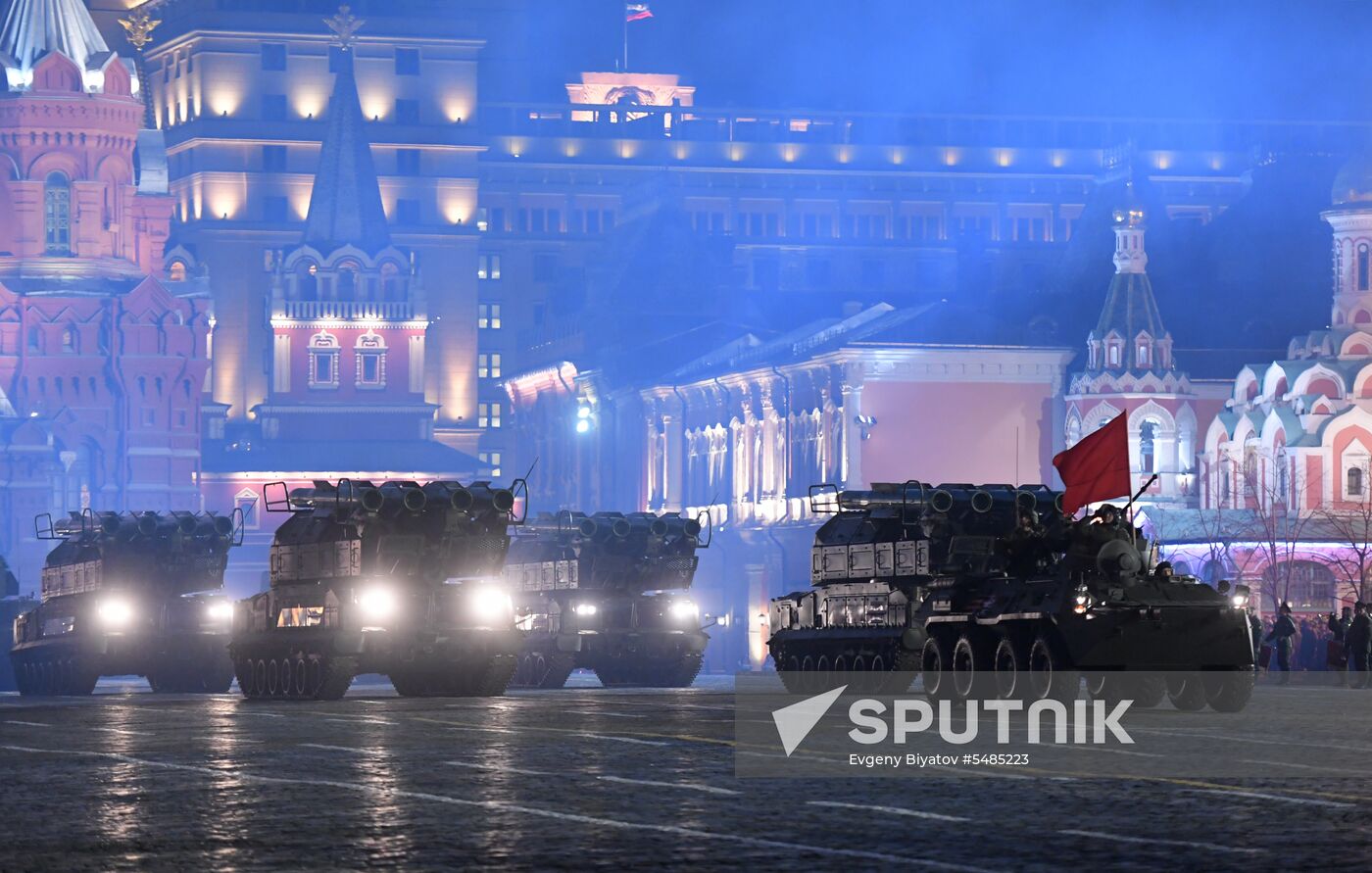Victory Day parade rehearsal on Red Square
