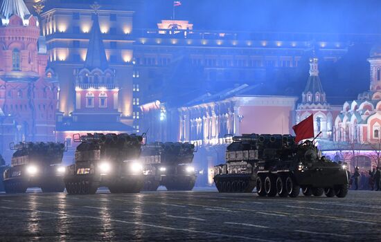 Victory Day parade rehearsal on Red Square