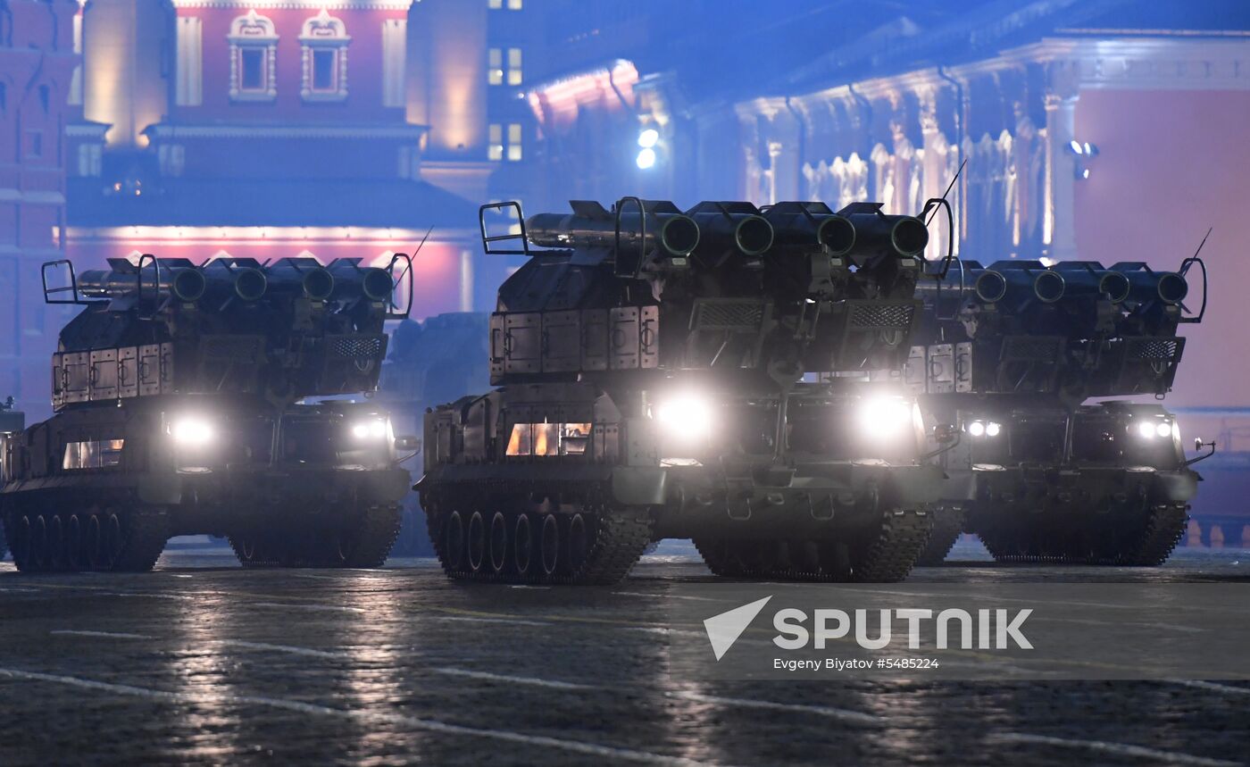 Victory Day parade rehearsal on Red Square