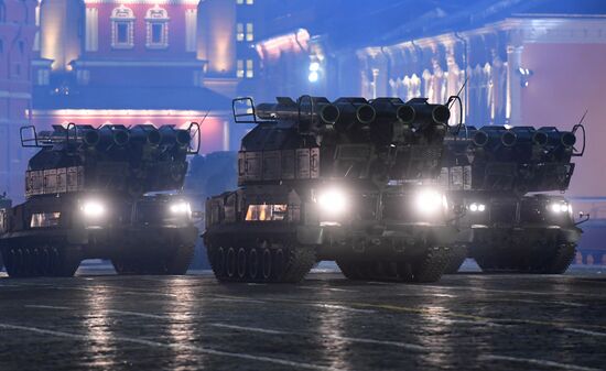 Victory Day parade rehearsal on Red Square