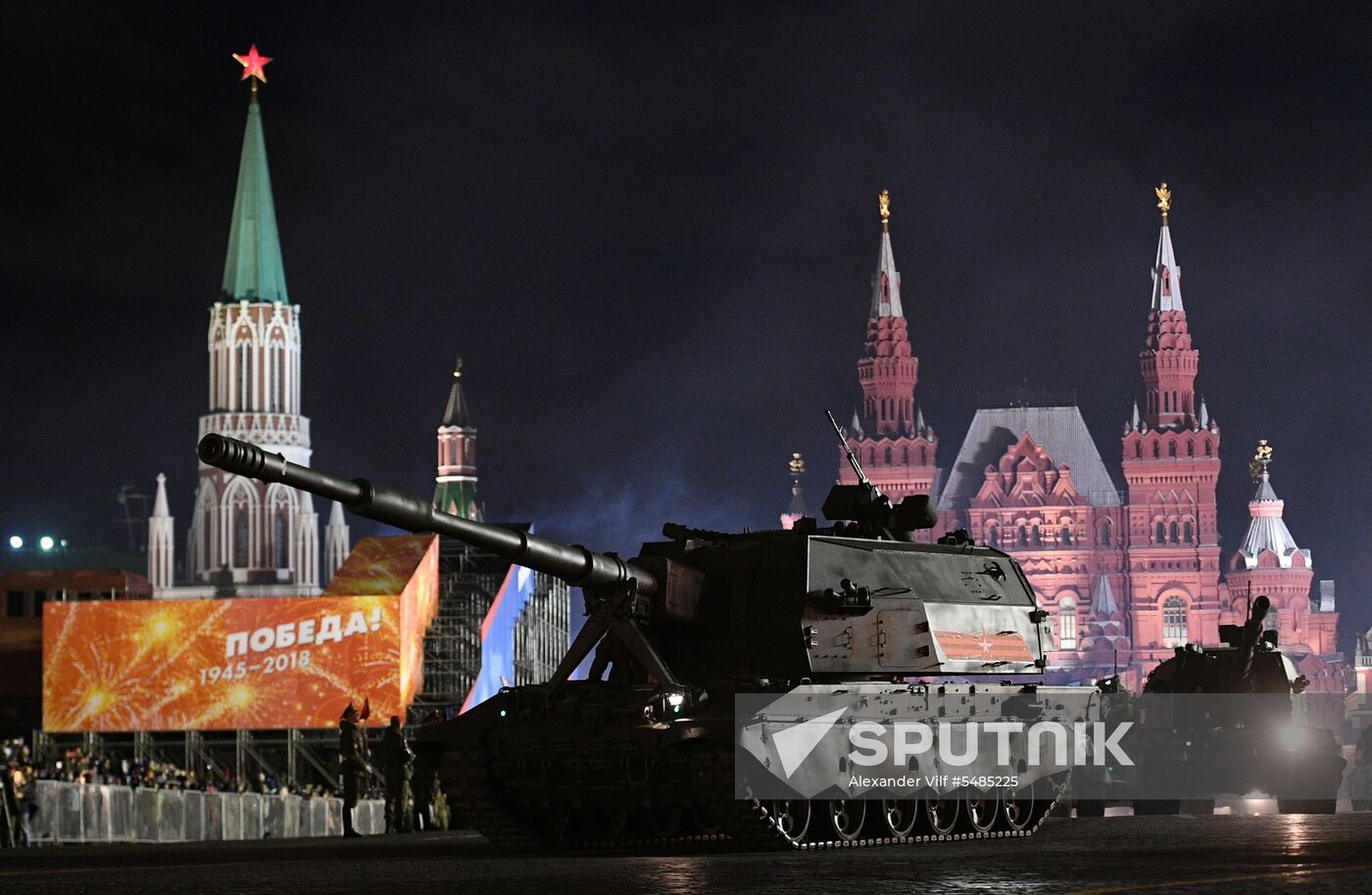 Victory Day parade rehearsal on Red Square