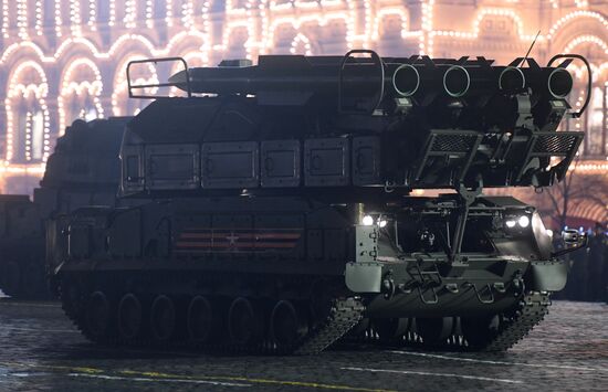 Victory Day parade rehearsal on Red Square