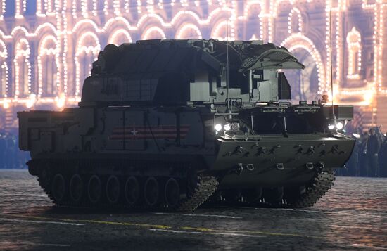 Victory Day parade rehearsal on Red Square