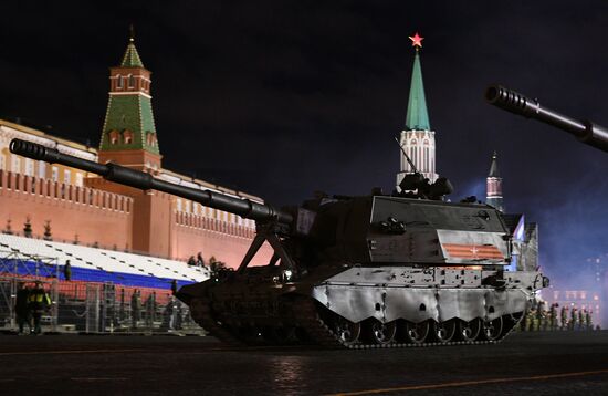 Victory Day parade rehearsal on Red Square