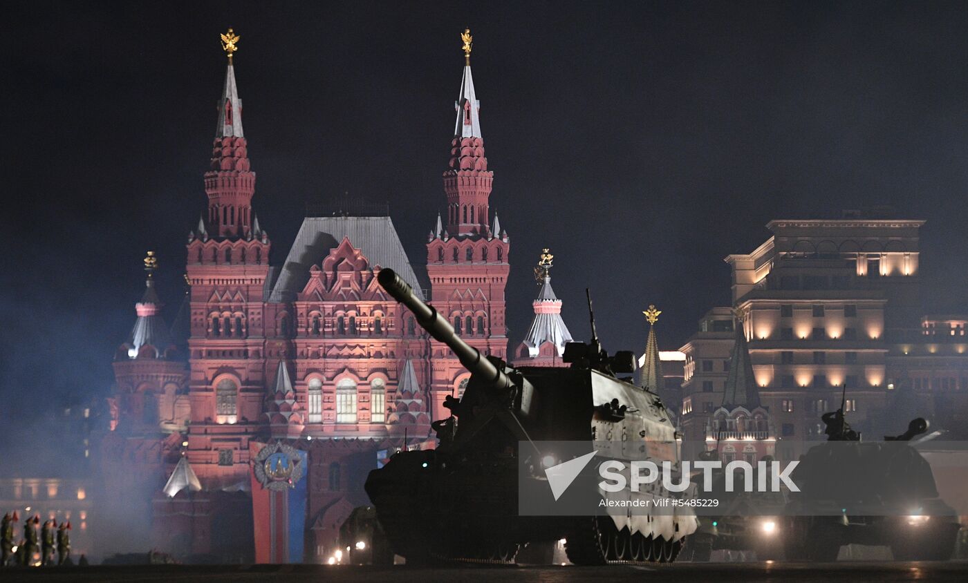 Victory Day parade rehearsal on Red Square
