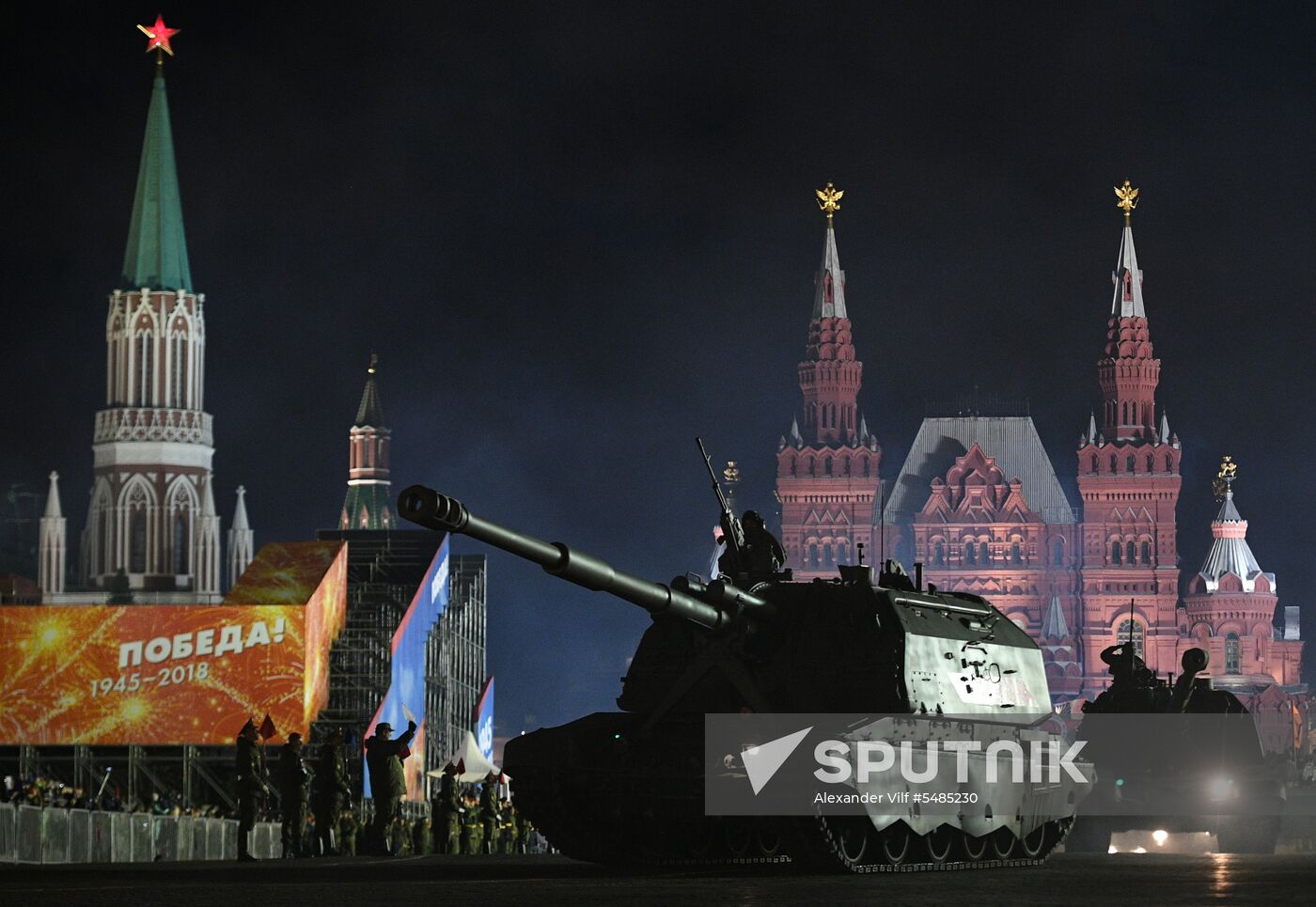 Victory Day parade rehearsal on Red Square
