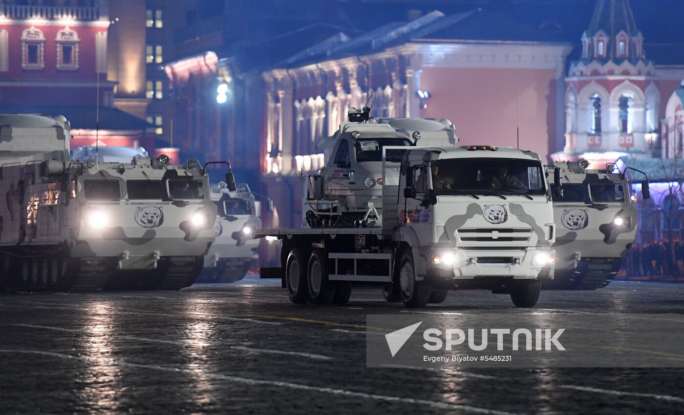 Victory Day parade rehearsal on Red Square