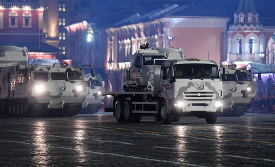 Victory Day parade rehearsal on Red Square