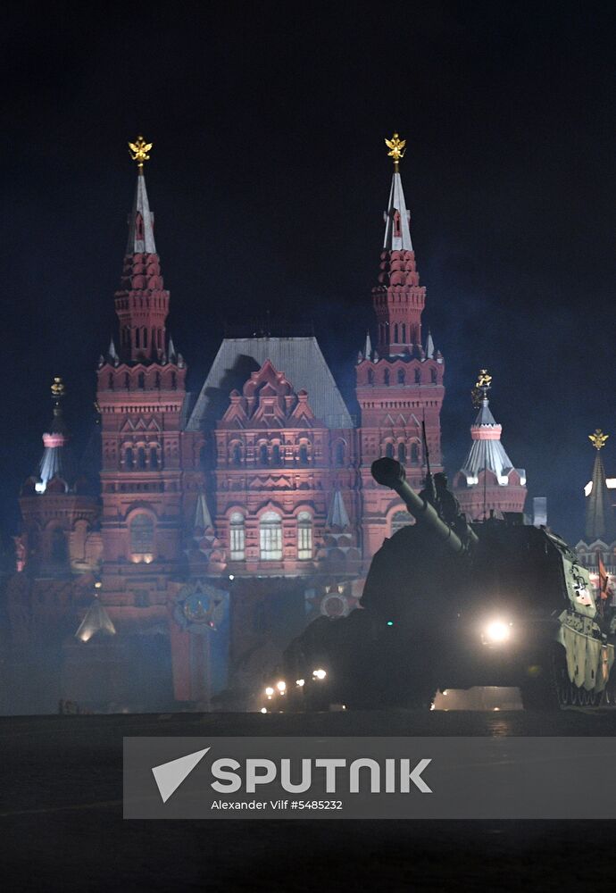 Victory Day parade rehearsal on Red Square