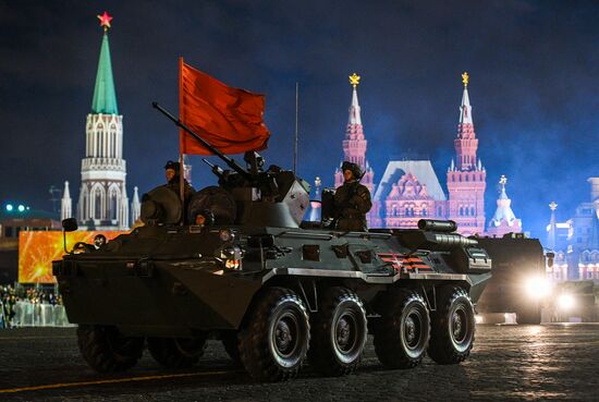 Victory Day parade rehearsal on Red Square