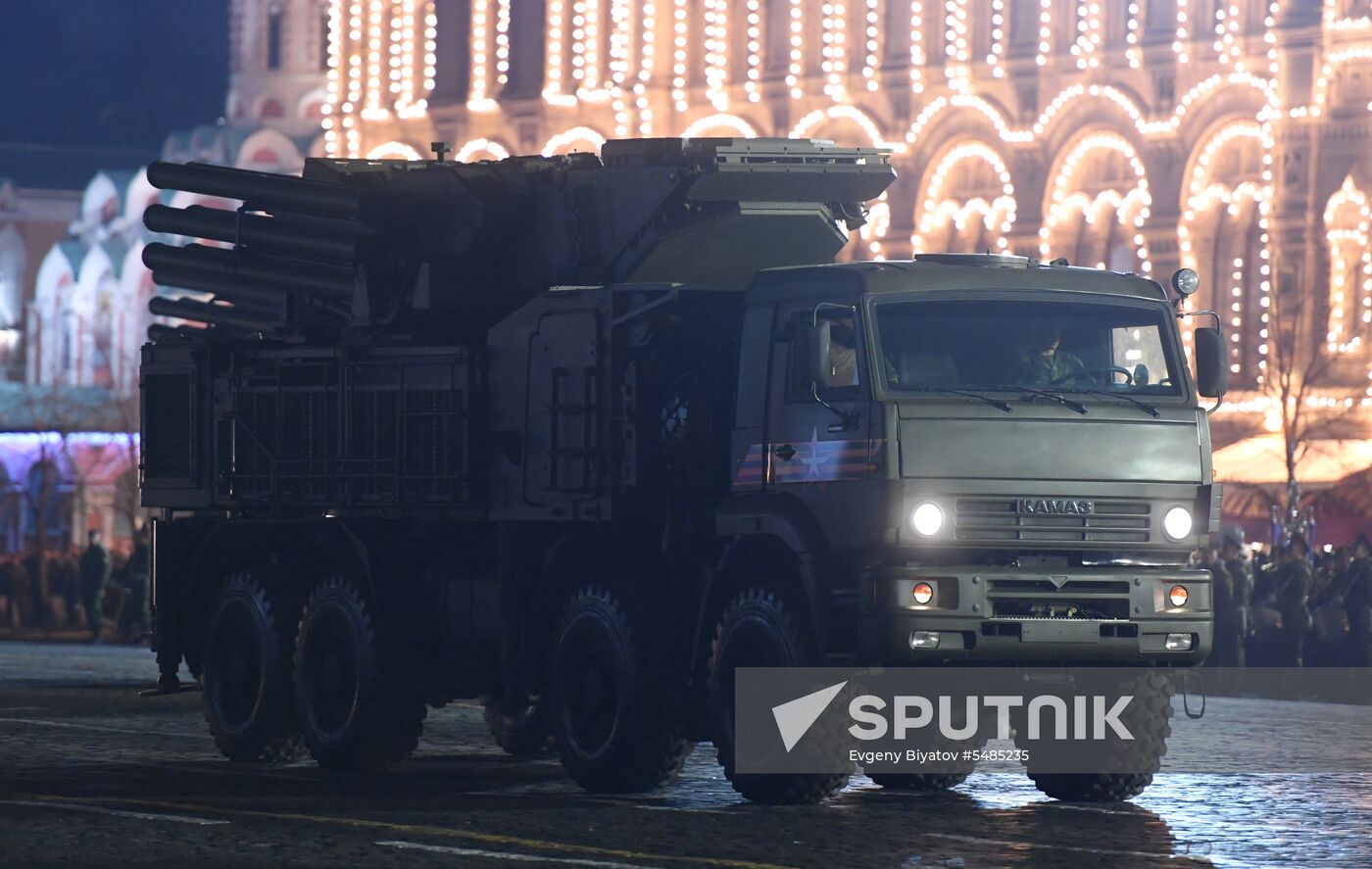 Victory Day parade rehearsal on Red Square