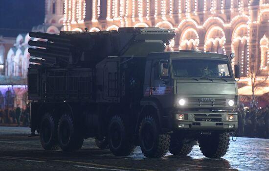 Victory Day parade rehearsal on Red Square