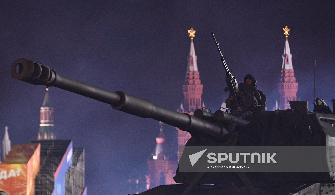 Victory Day parade rehearsal on Red Square