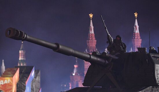 Victory Day parade rehearsal on Red Square