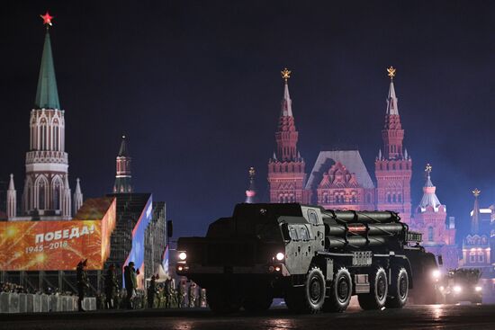 Victory Day parade rehearsal on Red Square