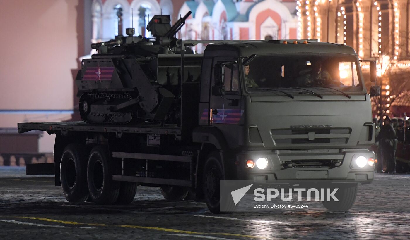 Victory Day parade rehearsal on Red Square