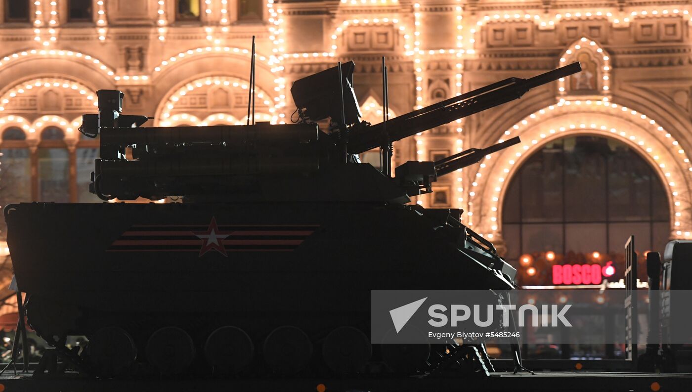 Victory Day parade rehearsal on Red Square