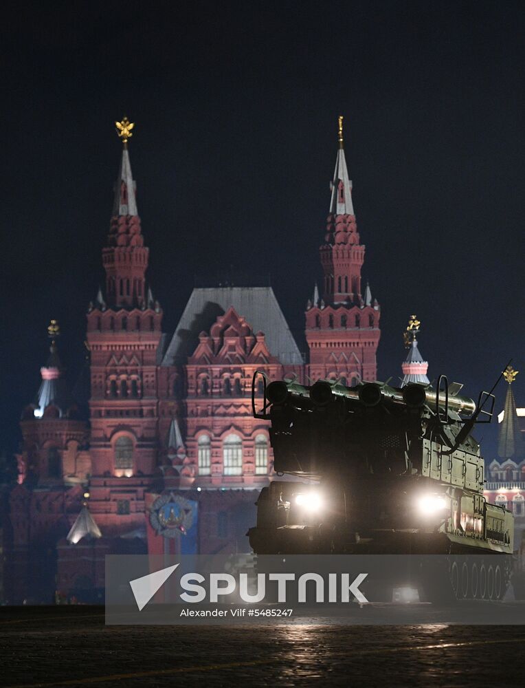 Victory Day parade rehearsal on Red Square