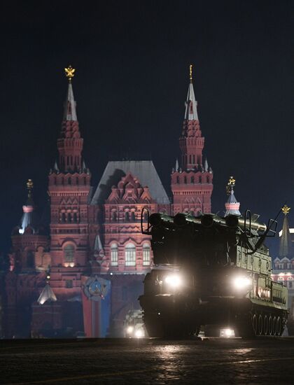 Victory Day parade rehearsal on Red Square