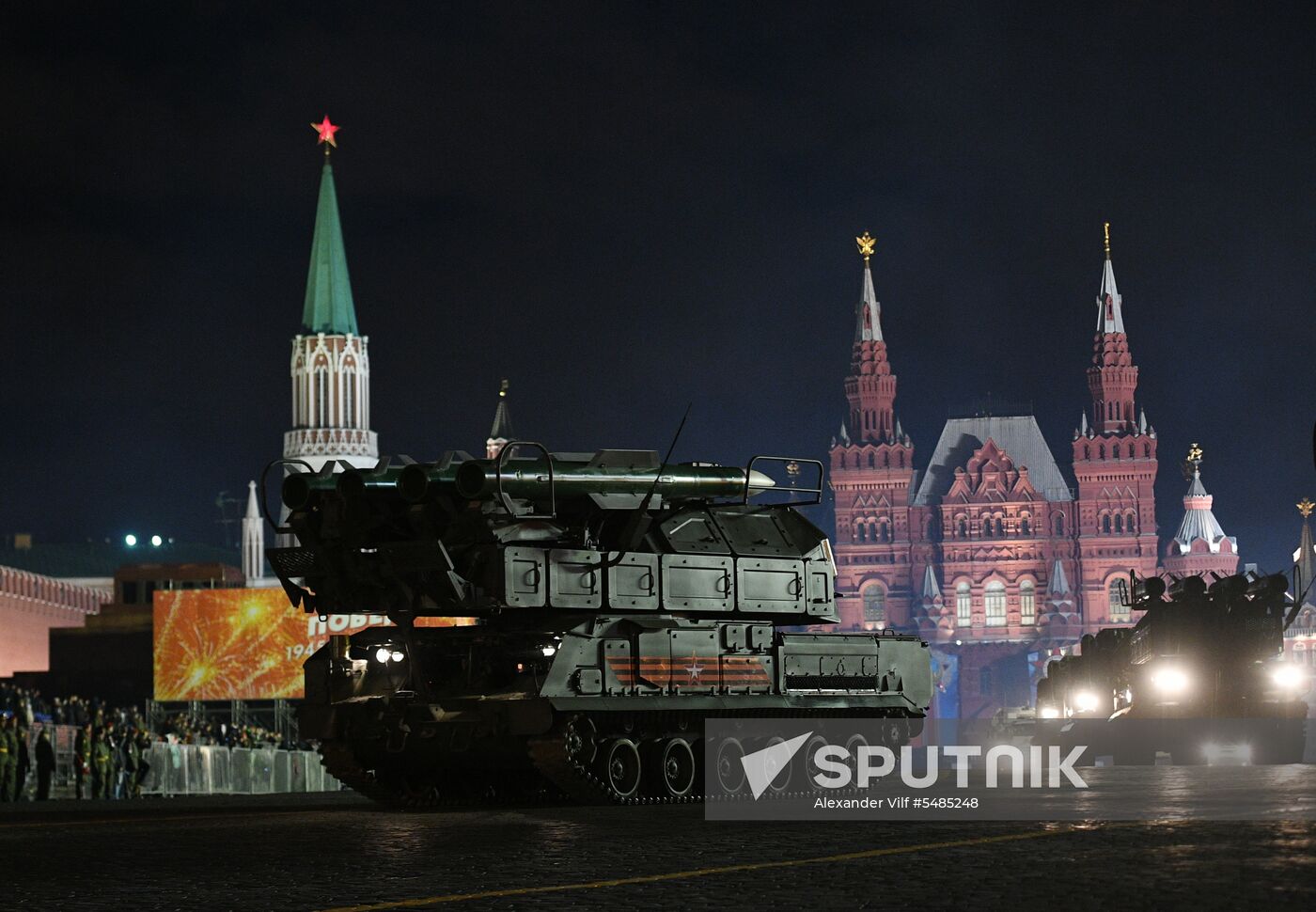 Victory Day parade rehearsal on Red Square