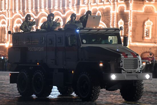 Victory Day parade rehearsal on Red Square