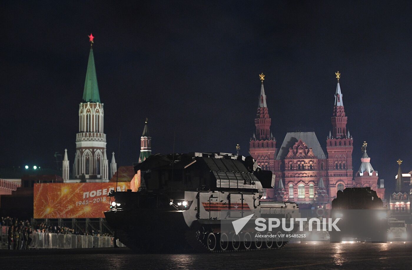 Victory Day parade rehearsal on Red Square