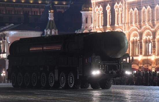 Victory Day parade rehearsal on Red Square