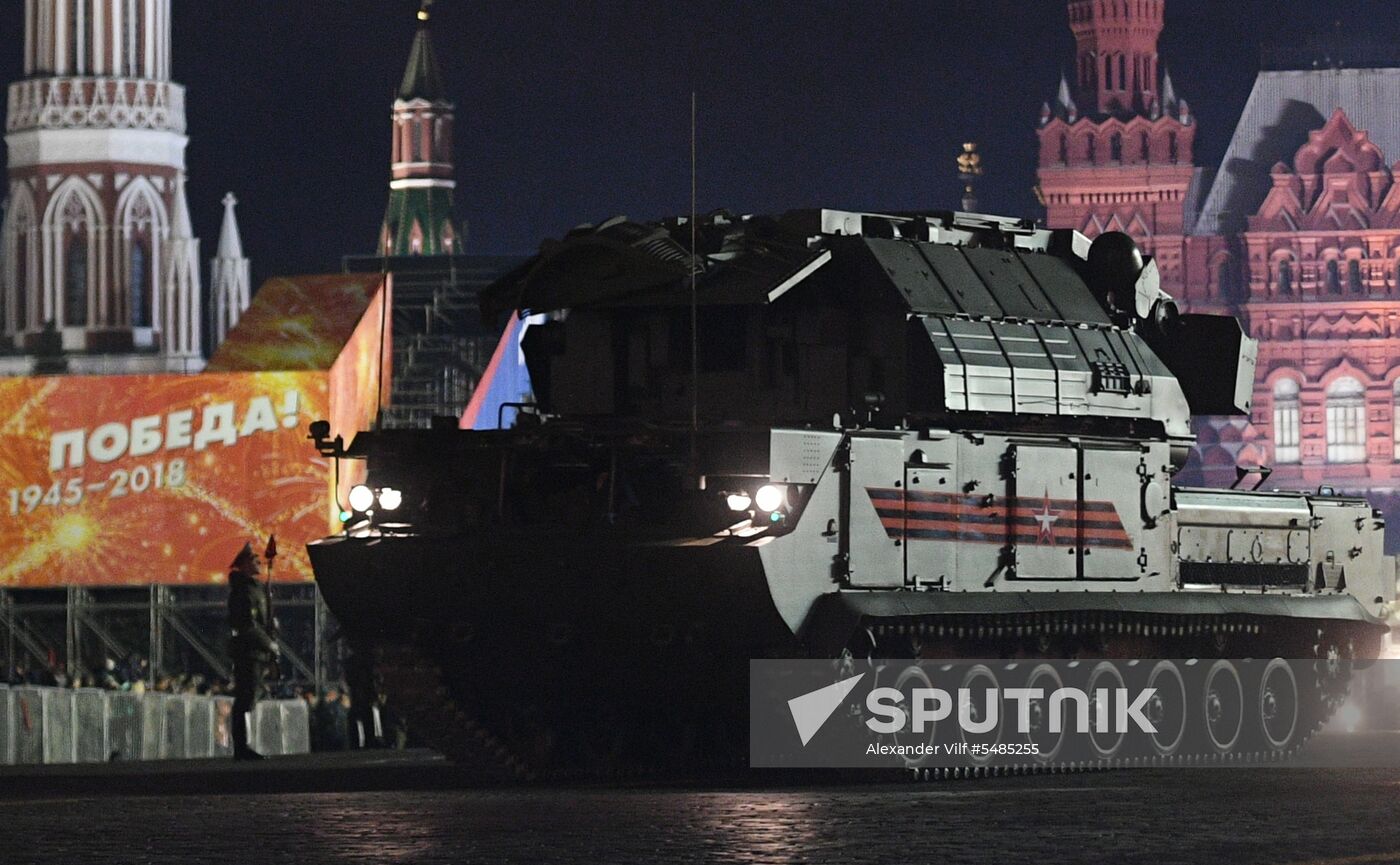 Victory Day parade rehearsal on Red Square