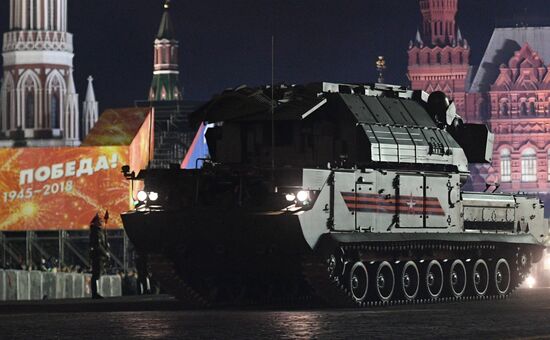 Victory Day parade rehearsal on Red Square