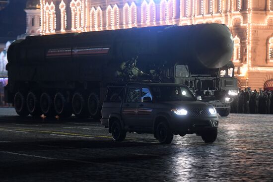 Victory Day parade rehearsal on Red Square