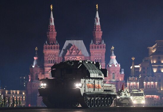 Victory Day parade rehearsal on Red Square