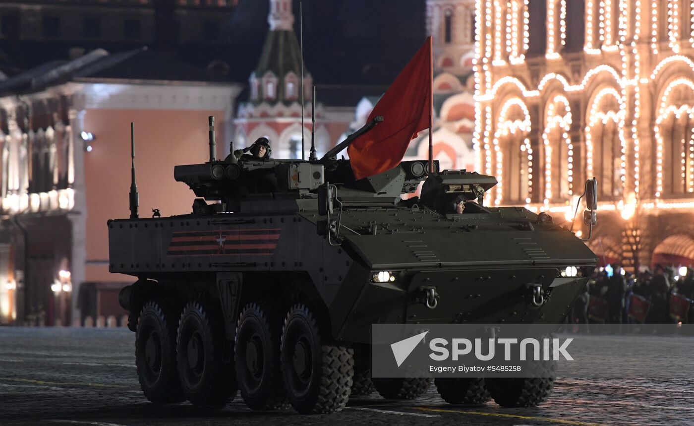 Victory Day parade rehearsal on Red Square