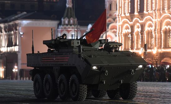 Victory Day parade rehearsal on Red Square