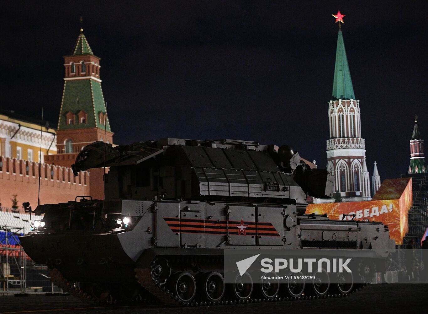 Victory Day parade rehearsal on Red Square